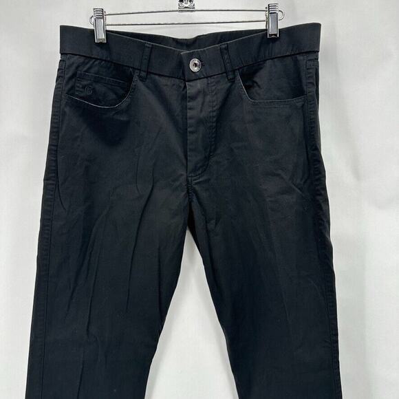 Greyson Wolf Amagansett 5-Pocket Chino Pants Size 32 x 29 Black Stretch Preppy - Picture 2 of 12